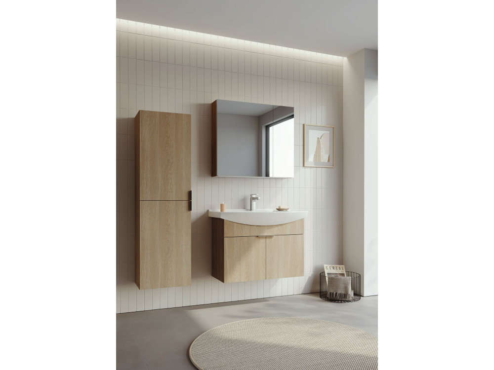 Wastafelmeubel "Purus 80" - 80 x 50 x 58 cm - Sonomo Oak