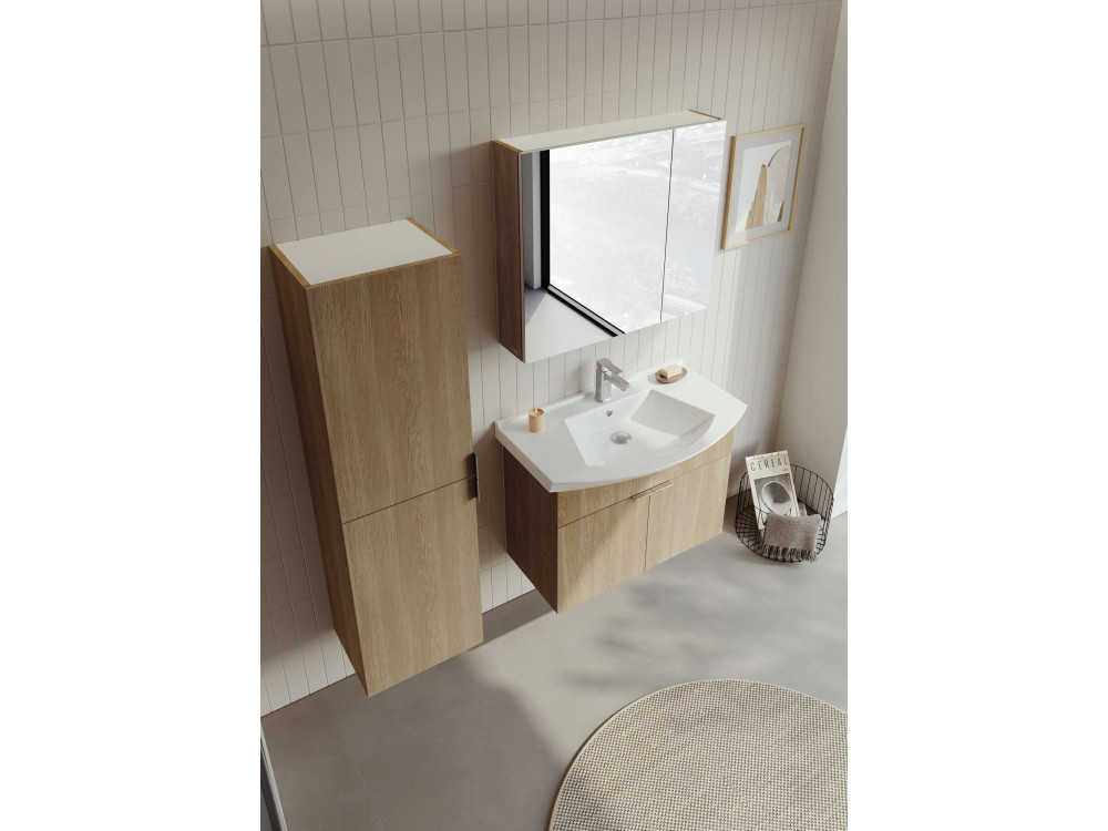 Wastafelmeubel "Purus 80" - 80 x 50 x 58 cm - Sonomo Oak