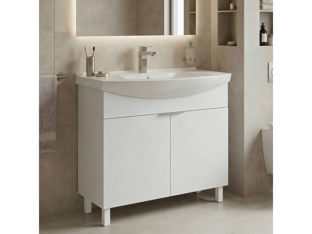 Wastafelmeubel "Purus 80" - 80 x 50 x 83 cm - Wit
