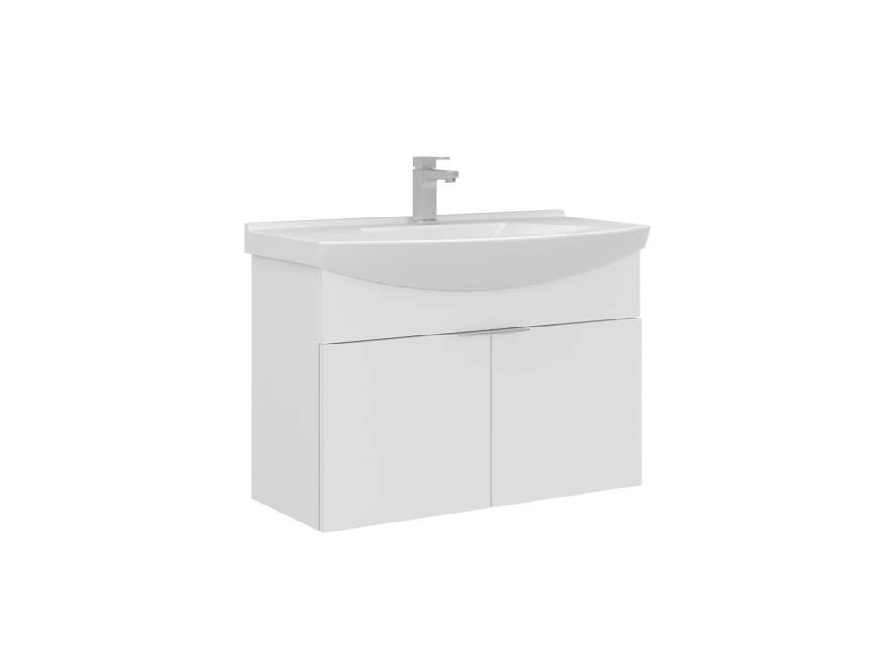 Wastafelmeubel "Purus 80" - 80 x 50 x 58 cm - Wit