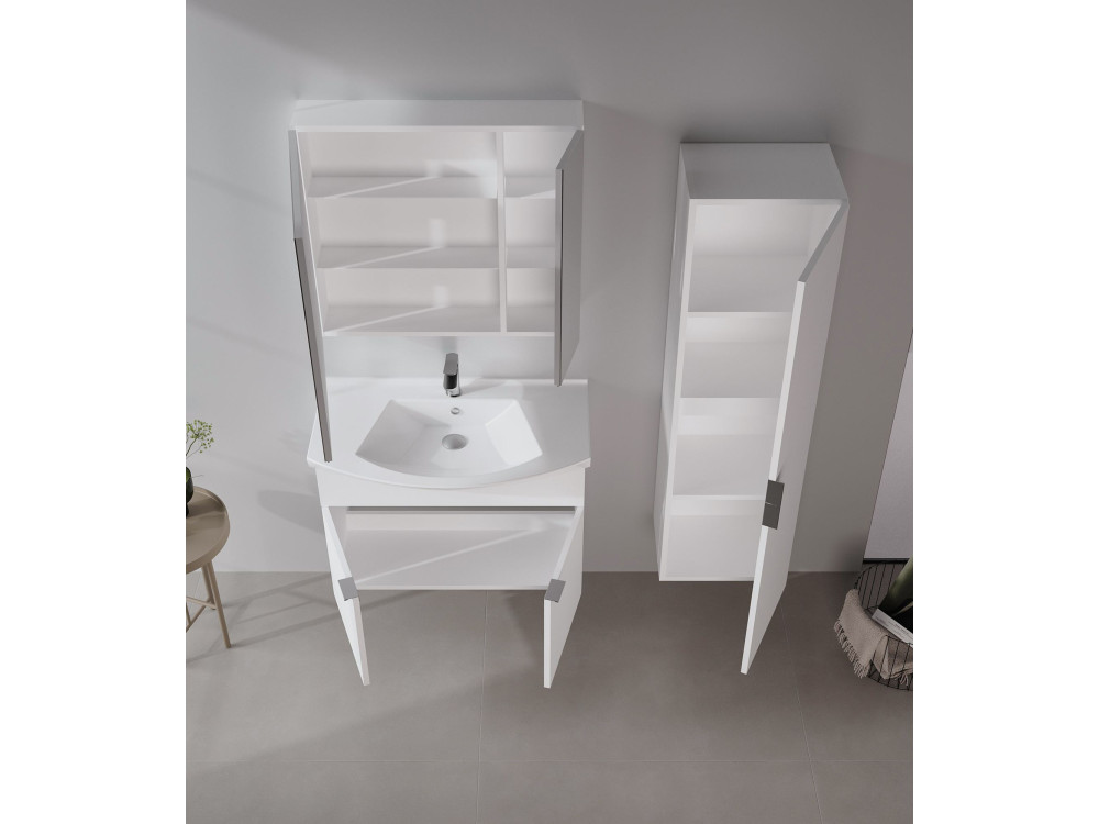 Wastafelmeubel "Purus 80" - 80 x 50 x 58 cm - Wit