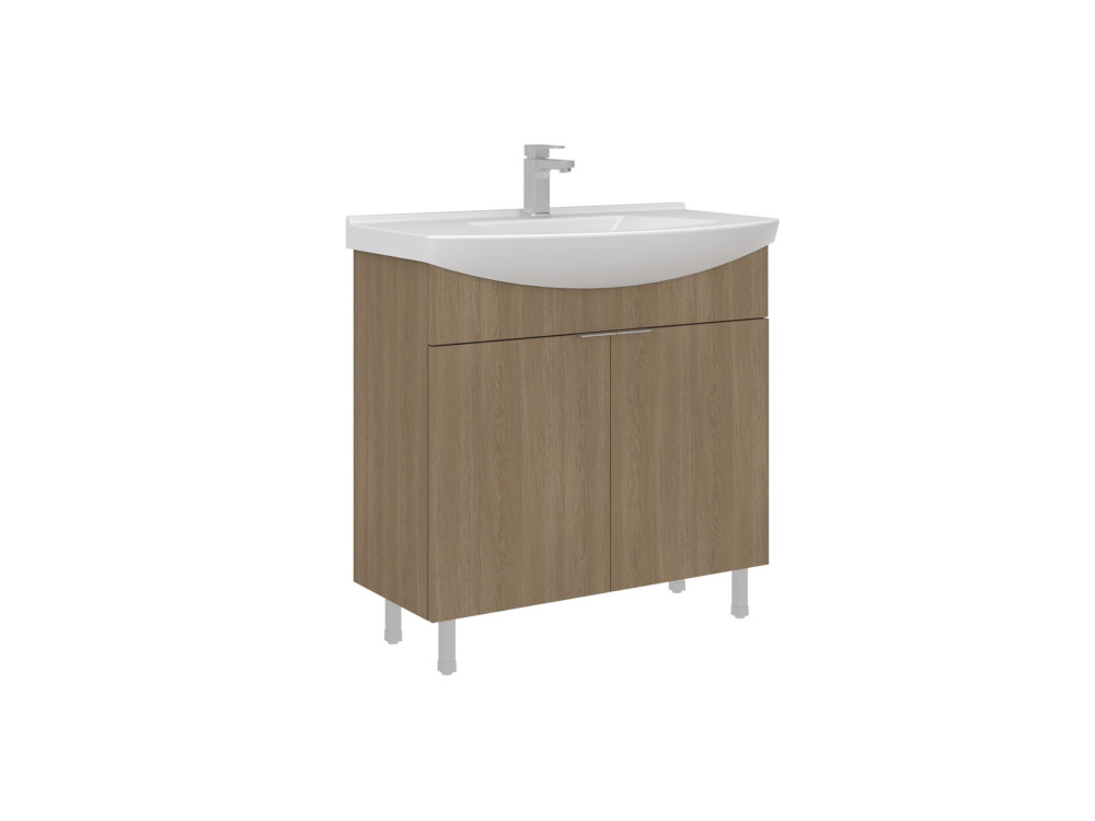 Wastafelmeubel "Purus 80" - 80 x 50 x 83 cm - Sonomo Oak