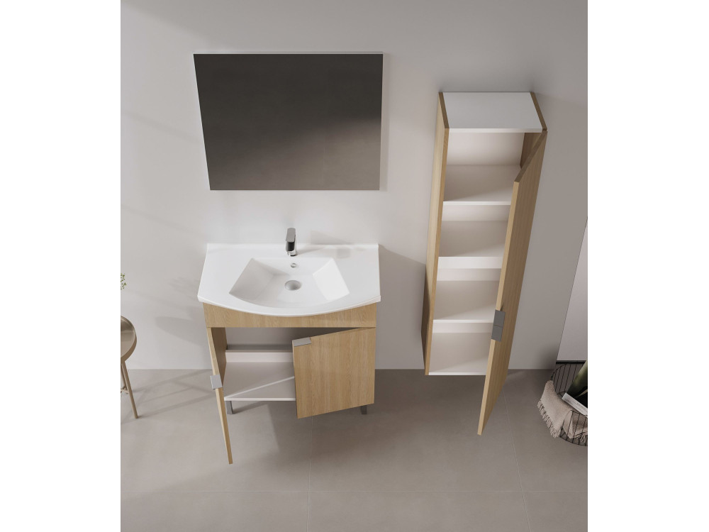 Wastafelmeubel "Purus 80" - 80 x 50 x 83 cm - Sonomo Oak