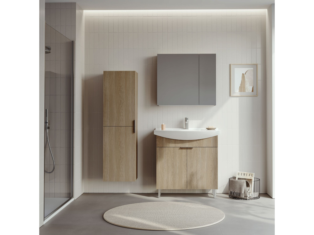 Wastafelmeubel "Purus 80" - 80 x 50 x 83 cm - Sonomo Oak