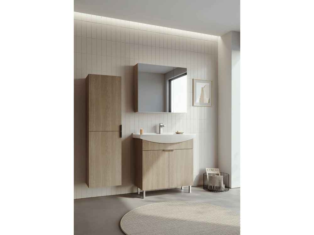 Wastafelmeubel "Purus 80" - 80 x 50 x 83 cm - Sonomo Oak