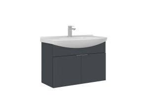 Wastafelmeubel "Purus 80" - 80 x 50 x 58 cm - Mat antraciet
