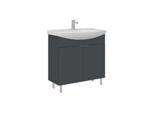Wastafelmeubel "Purus 80" - 80 x 50 x 83 cm - Mat antraciet