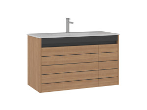Wastafelmeubel "Ricato 100" - 101 x 47 x 62 cm - Walnoot