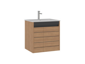 Wastafelmeubel "Ricato 60" - 61 x 47 x 62 cm - Walnoot