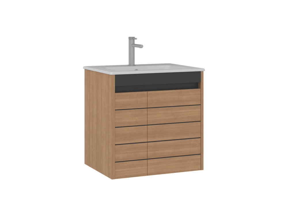 Wastafelmeubel "Ricato 60" - 61 x 47 x 62 cm - Walnoot