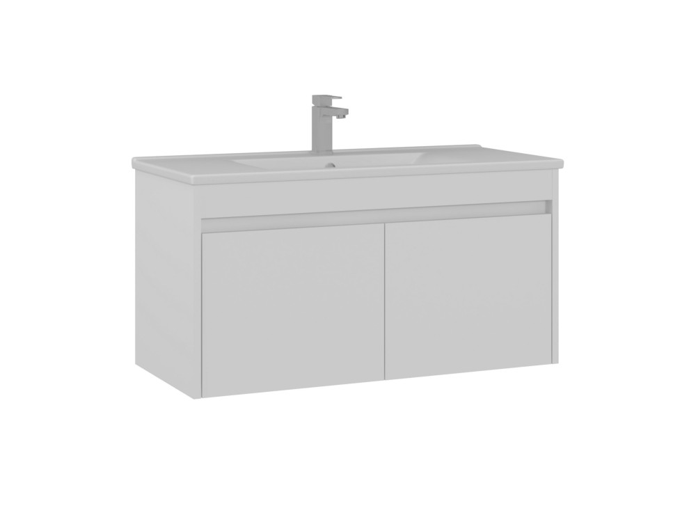 Wastafelmeubel "Side 100 v3" - 100 x 45 x 52 cm - Matwit