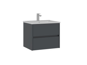 Wastafelmeubel "Side 65 v2" - 65 x 45 x 52 cm - Mat antraciet