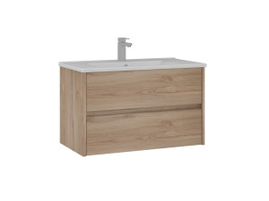 Wastafelmeubel "Side 85 v2" - 85 x 45 x 52 cm - Eiken