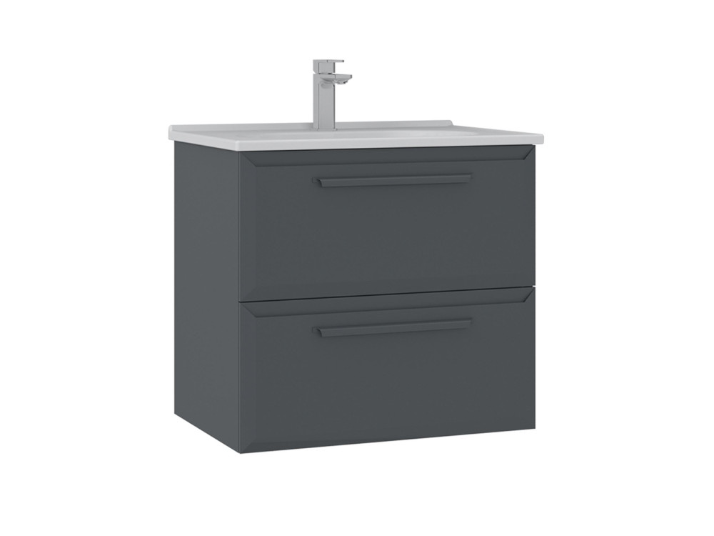Wastafelmeubel "Nuvola 65 v2" - 65 x 50 x 62 cm - Antraciet