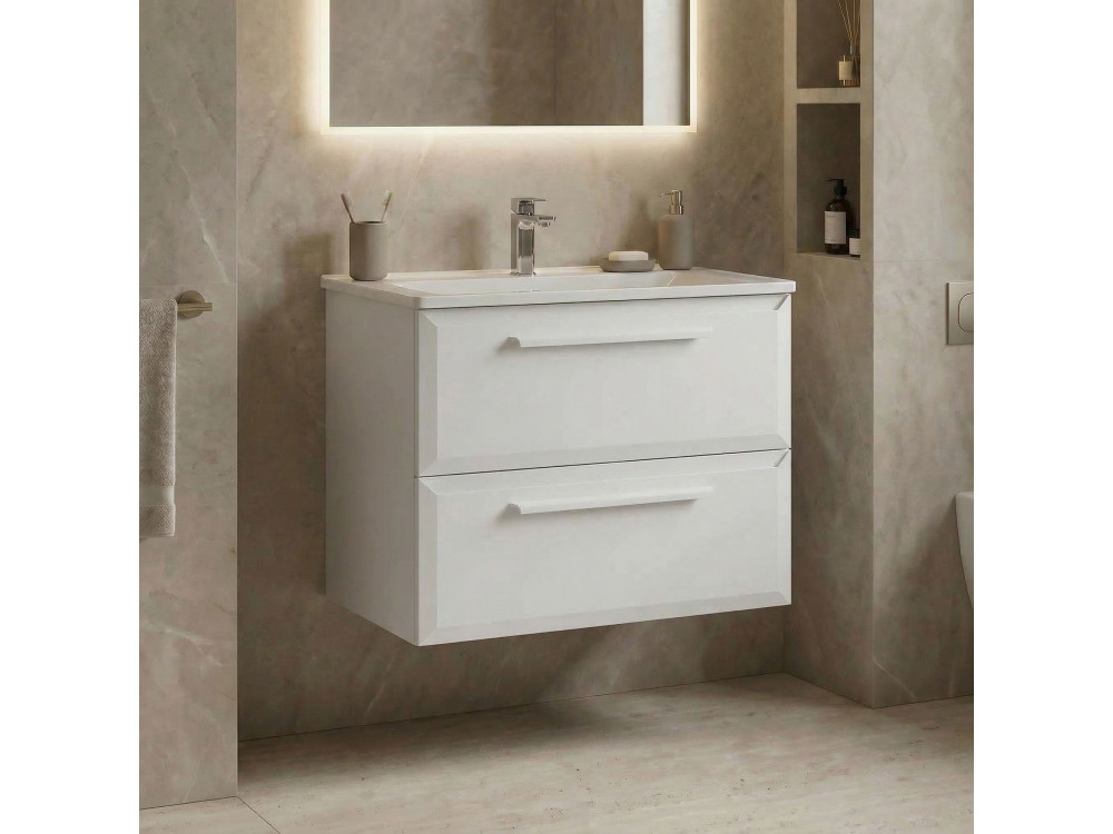 Wastafelmeubel "Nuvola 65 v2" - 65 x 50 x 62 cm - Wit