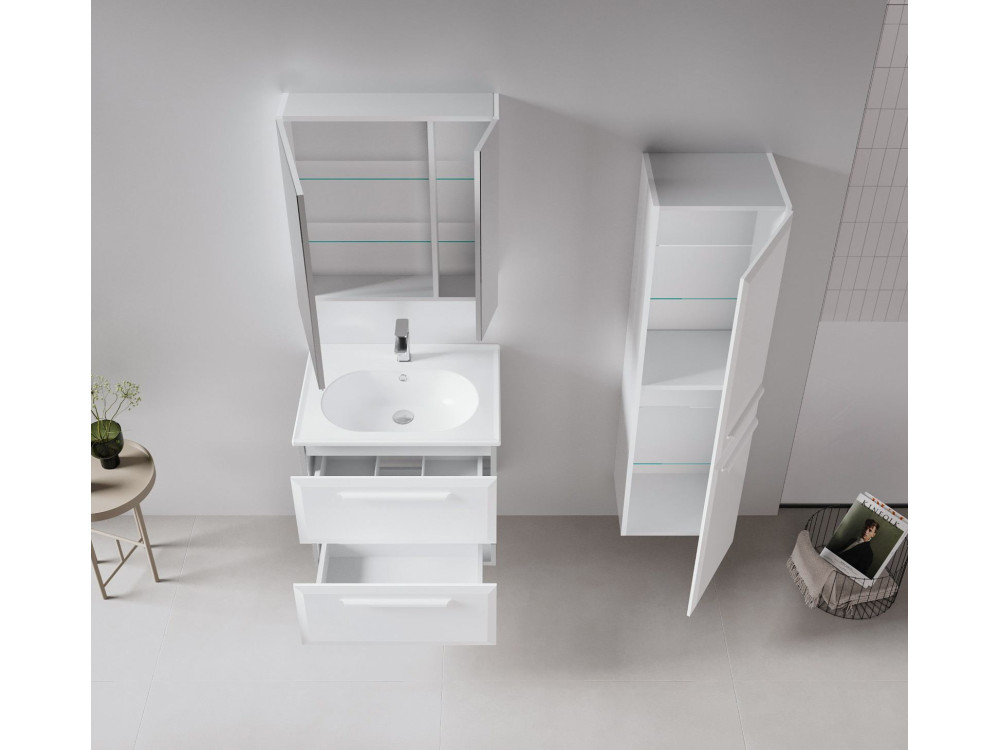 Wastafelmeubel "Nuvola 65 v2" - 65 x 50 x 62 cm - Wit