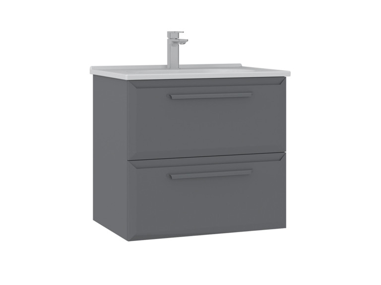 Wastafelmeubel "Nuvola 65 v2" - 65 x 50 x 62 cm - Grijs