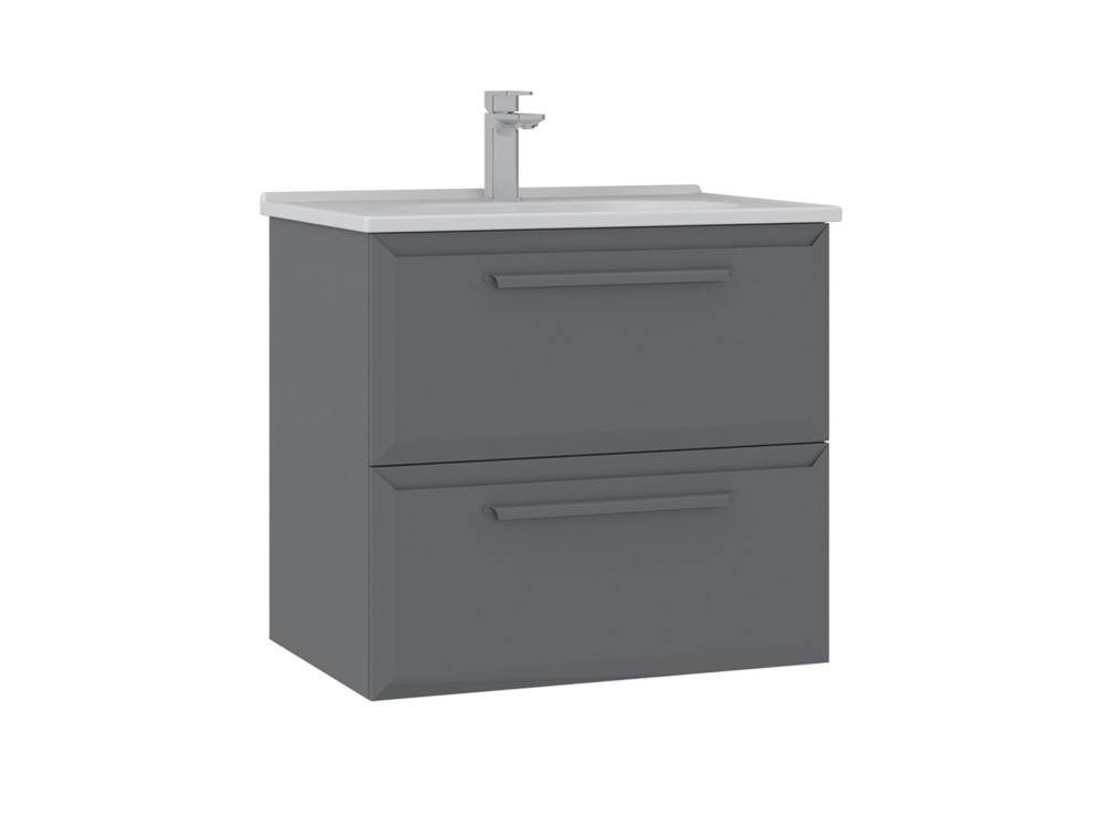 Wastafelmeubel "Nuvola 65 v2" - 65 x 50 x 62 cm - Grijs