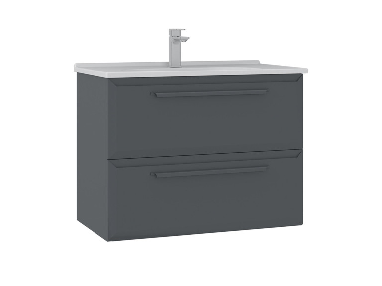 Wastafelmeubel "Nuvola 80 v2" - 80 x 50 x 62 cm - Antraciet