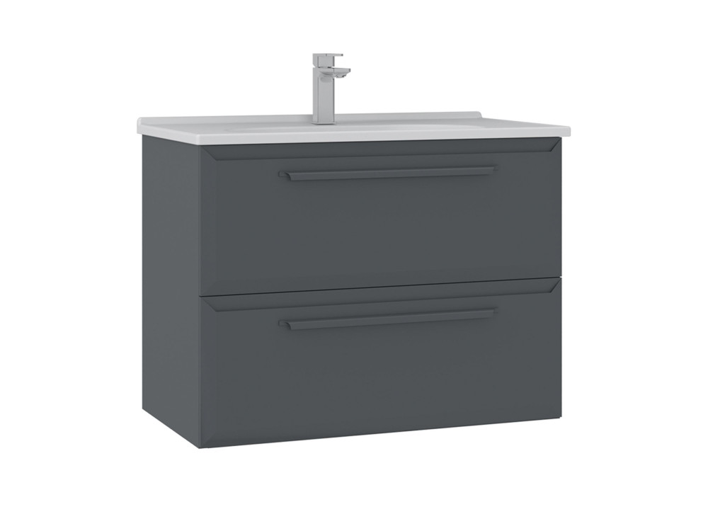 Wastafelmeubel "Nuvola 80 v2" - 80 x 50 x 62 cm - Antraciet