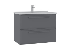 Wastafelmeubel "Nuvola 80 v2" - 80 x 50 x 62 cm - Grijs