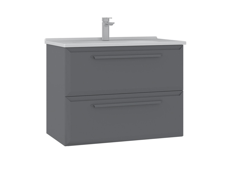 Wastafelmeubel "Nuvola 80 v2" - 80 x 50 x 62 cm - Grijs