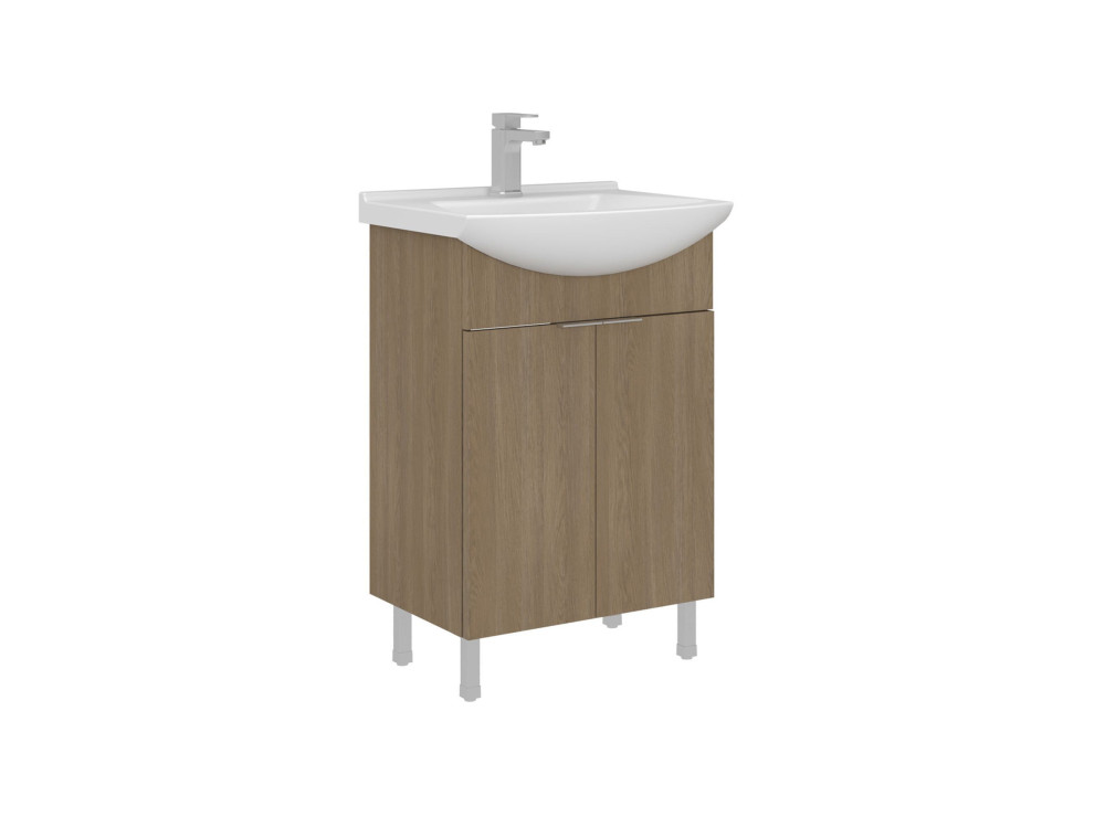 Wastafelmeubel "Purus 55" - 55 x 50 x 83 cm - Sonomo Oak