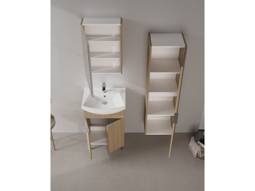 Wastafelmeubel "Purus 55" - 55 x 50 x 83 cm - Sonomo Oak