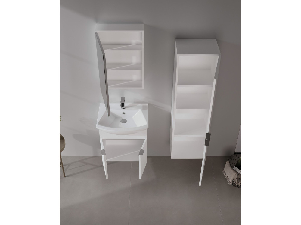 Wastafelmeubel "Purus 55" - 55 x 50 x 58 cm - Wit