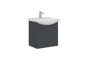 Wastafelmeubel "Purus 55" - 55 x 50 x 58 cm - Mat antraciet