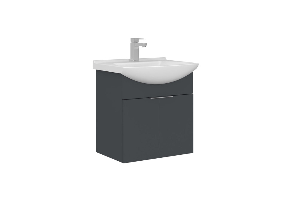 Wastafelmeubel "Purus 55" - 55 x 50 x 58 cm - Mat antraciet