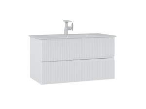 Wastafelmeubel "Moonlight 90 v2" - 91 x 51 x 51 cm - Matte White