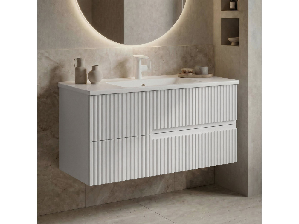 Wastafelmeubel "Moonlight 90 v2" - 91 x 51 x 51 cm - Matte White