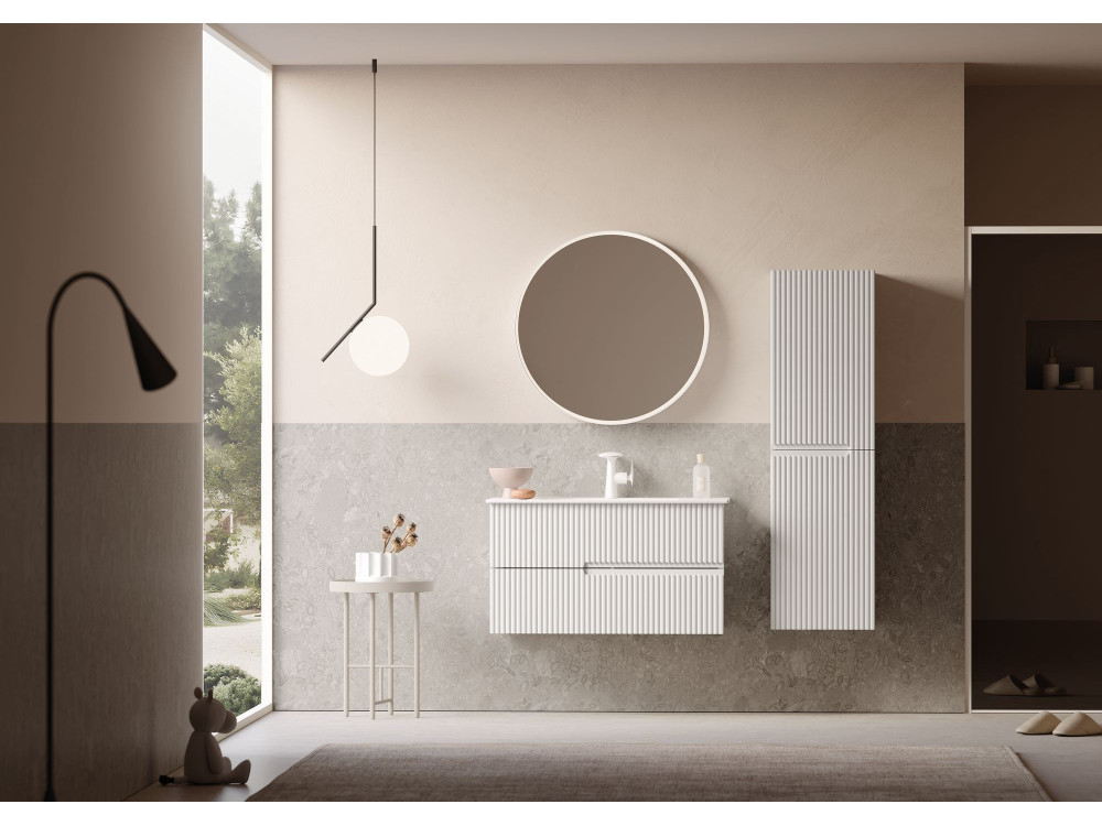 Wastafelmeubel "Moonlight 90 v2" - 91 x 51 x 51 cm - Matte White