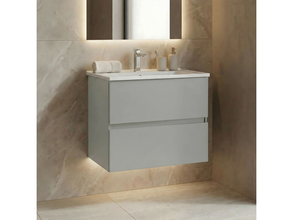 Wastafelmeubel "Nest 71 v2" - 71 x 51 x 55 cm - Matte Cashmere