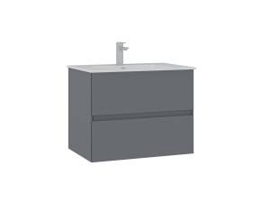 Wastafelmeubel "Nest 71 v2" - 71 x 51 x 55 cm - Matgrijs