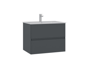 Wastafelmeubel "Nest 71 v2" - 71 x 51 x 55 cm - Mat antraciet