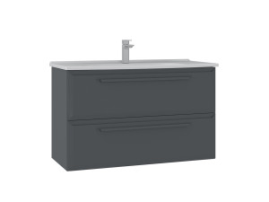 Wastafelmeubel "Nuvola 100 v2" - 100 x 50 x 62 cm - Antraciet