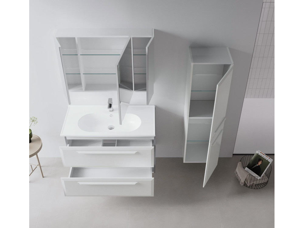 Wastafelmeubel "Nuvola 100 v2" - 100 x 50 x 62 cm - Cashmere