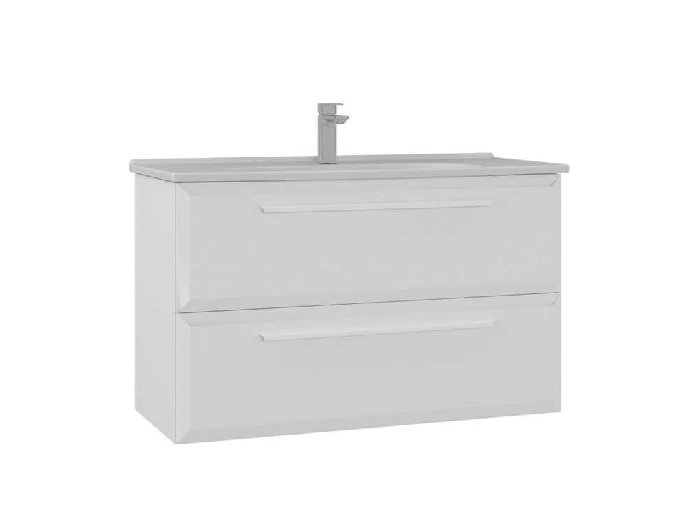 Wastafelmeubel "Nuvola 100 v2" - 100 x 50 x 62 cm - Wit