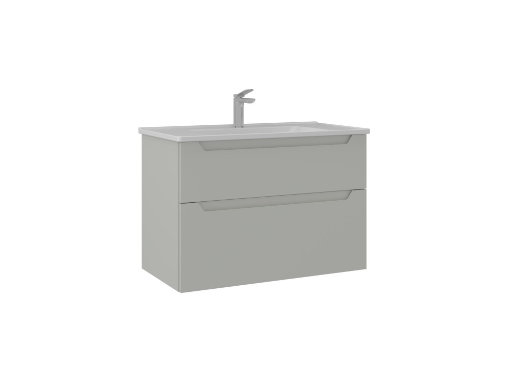 Wastafelmeubel "Messina 85 v2" - 85 x 45 x 55 cm - Matte Cashmere
