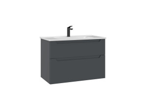 Wastafelmeubel "Messina 85 v2" - 85 x 45 x 55 cm - Mat antraciet