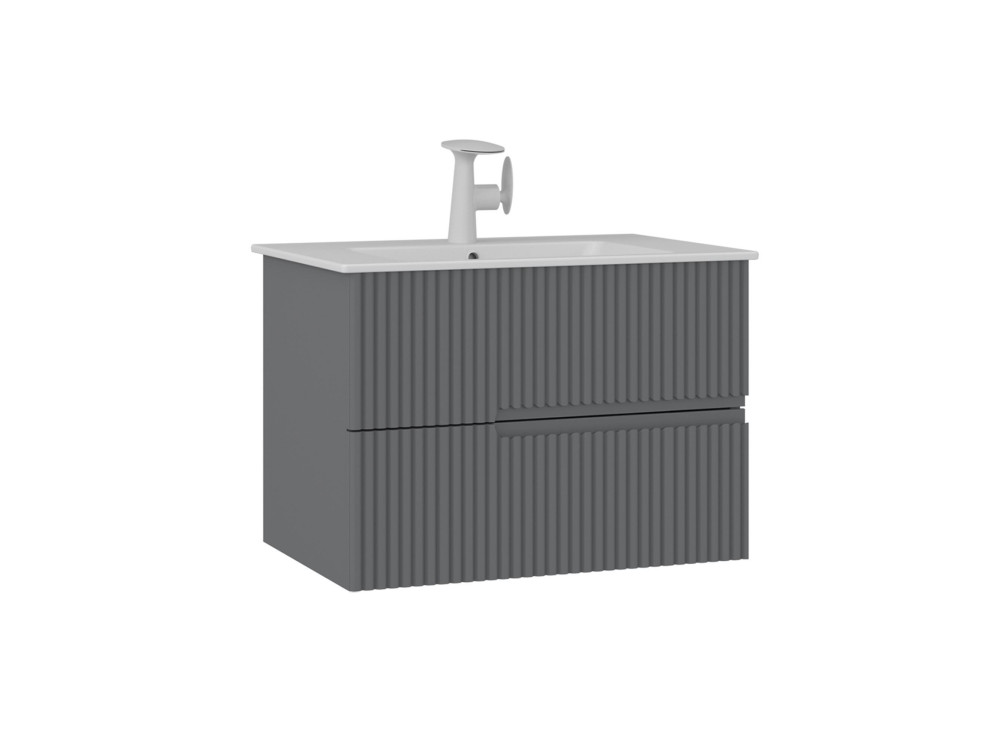 Wastafelmeubel "Moonlight 70 v2" - 71 x 51 x 51 cm - Matte Grey