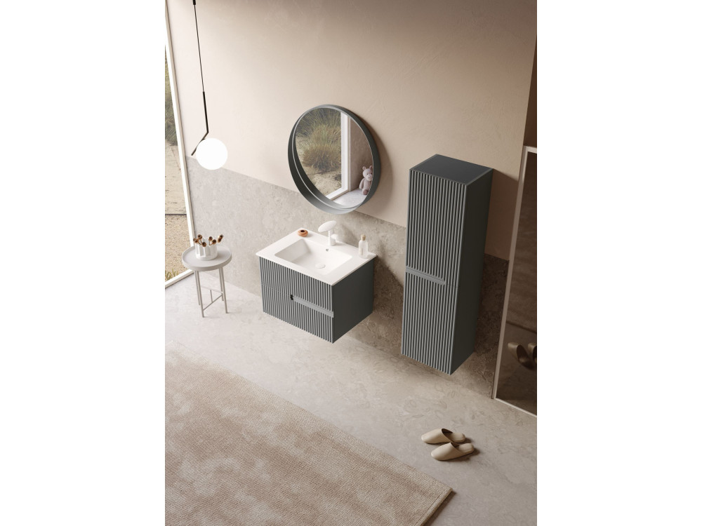 Wastafelmeubel "Moonlight 70 v2" - 71 x 51 x 51 cm - Matte Grey