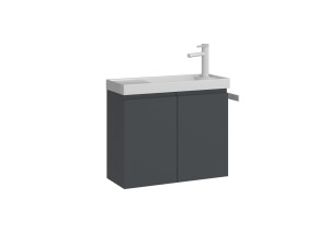 Wastafelmeubel "Ferla 60" - 60 x 22 x 50 cm - Mat antraciet