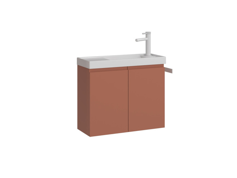 Wastafelmeubel "Ferla 60" - 60 x 22 x 50 cm - Matte Cinnamon