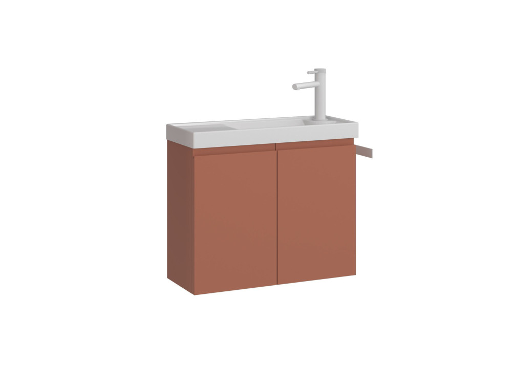 Wastafelmeubel "Ferla 60" - 60 x 22 x 50 cm - Matte Cinnamon