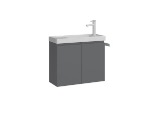 Wastafelmeubel "Ferla 60" - 60 x 22 x 50 cm - Matgrijs