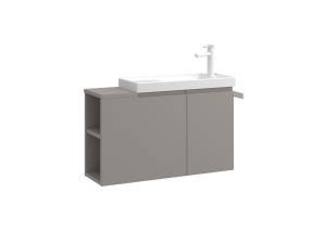 Wastafelmeubel "Ferla 80" - 80 x 22 x 45 cm - Matte Mink