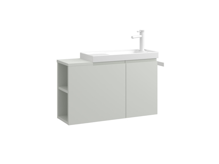 Wastafelmeubel "Ferla 80" - 80 x 22 x 45 cm - Matte Cashmere